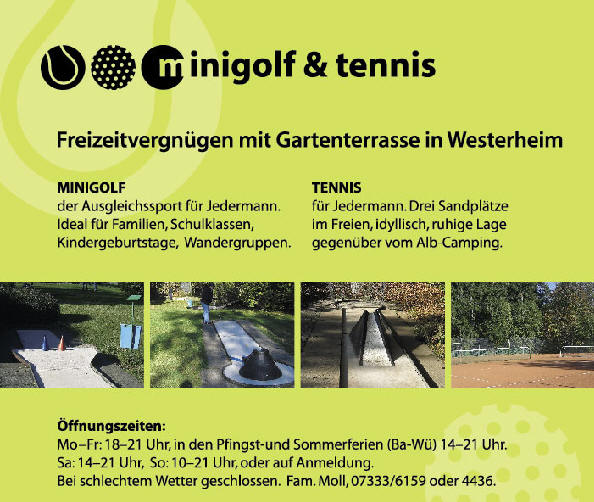 Minigolf und Tennis